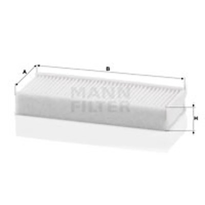 FILTR, VENTILACIÓN PRZESTRZENI PASAZERSKIEJ MANN-FILTER CU 16 003-2  