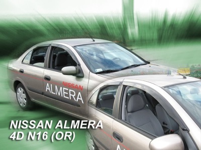 DEFLECTORES HEKO NISSAN ALMERA N16 2000-06 4 PIEZAS BERLINA  