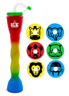 Kielichy do granity Zwierzątka 50szt. SLUSHY 500ml