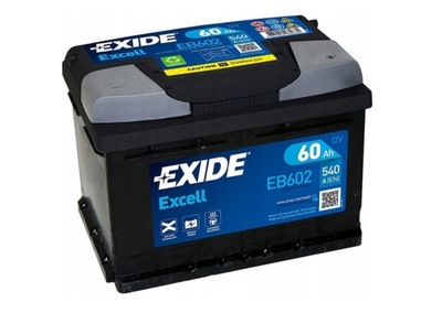 BATERÍA EXIDE EB602, 60AH 540A GLIWICE  