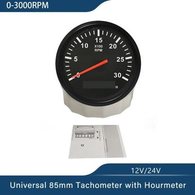 Waterproof Tachometer 3-8K RPM Tacho Gauge REV Counter with Hour Met~80622 