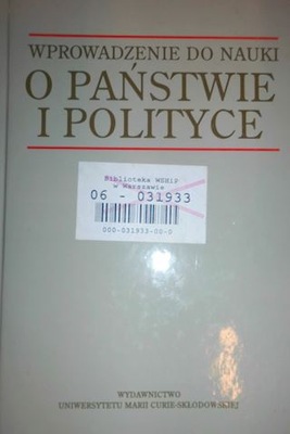 WPROWADZENIE DO NAUKI O PAŃSTWIE I POLITYCE