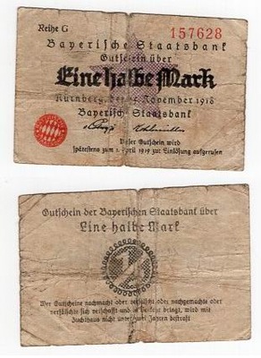 NIEMCY / NURNBERG 1918 1/2 MARK