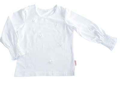 Biała bluzka okazjonalna długi rękaw Aipi 80