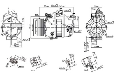 NISSENS КОМПРЕССОР КОНДИЦИОНЕРА BMW 7 F01 F02 F03 F04 X6 E71 E72 3.0