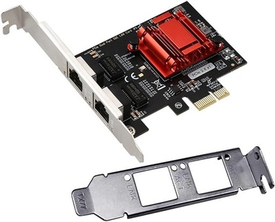 Dwuportowa karta sieciowa PCIe Gigabit Adapter PCI Express Ethernet 1000M.