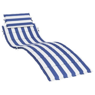 Poduszka na leżak, niebiesko-białe paski, tkanin