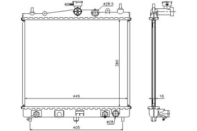 NISSENS РАДИАТОР ДВИГАТЕЛЯ NISSAN MICRA C+C III MIC