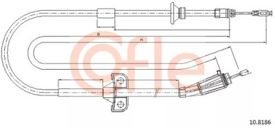 10.8186 CABLE H-CA L/P VOLVO S60 01- AWD  