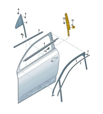 Накладка стойка b дверь перед правая audi q7 4m aso фото №1