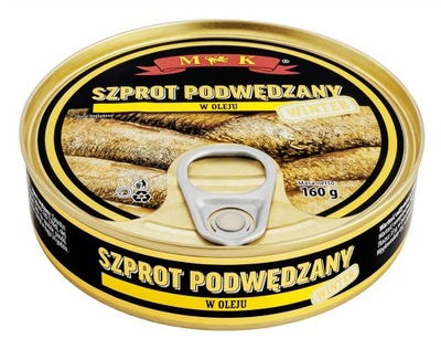 Szprot PODWĘDZANY w oleju MK 160g szprotki winter