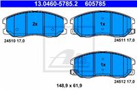 ATE КОЛОДКИ ТОРМОЗНЫЕ ПЕРЕДНЯЯ OPEL ANTARA 06- CHEVROLET CAPTIVA