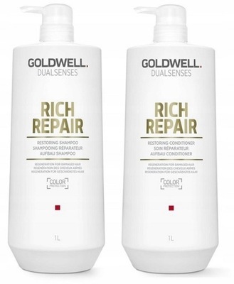 GOLDWELL RICH REPAIR SZAMPON 1000 + ODŻYWKA 1000