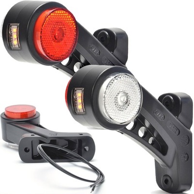 LAMPY ZESPOLONE ROGOWE PRZYCZEPKI KOMPLET 2SZT LED