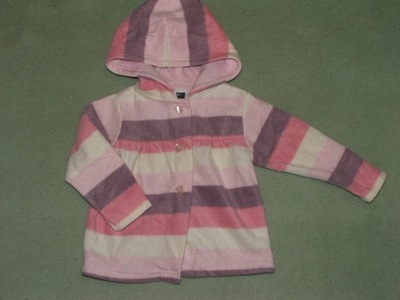 Bluza polarowa w pasy 9-12m M&Co