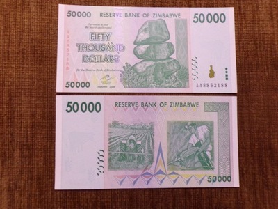 692.ZIMBABWE 50 000 DOLARÓW UNC