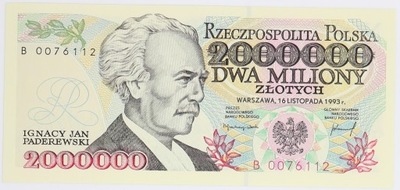 Banknot 2 000 000 zł 1993 rok - Seria B