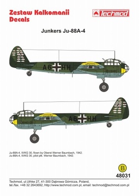 48031' JUNKERS Ju-88A-4 - 1942