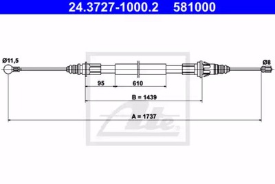 CABLE FRENOS DE MANO VAUXHALL RENAULT OPEL ATE  