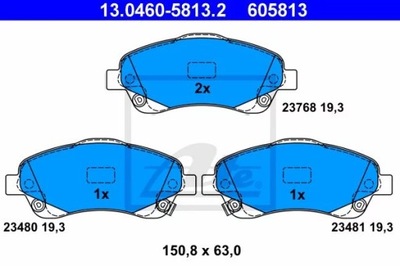 13.0460-5813.2 ZAPATAS HAM.PRZOD TOYOTA AVENSIS -09 CZUJ  