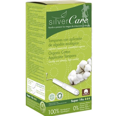 Silver Care Tampony z aplikatorem Super, 14 sztuk