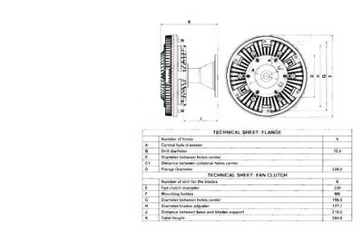 EMBRAGUE DE VENTILADOR DEL RADIADOR (PINY: 1 VERSIÓN ADA  