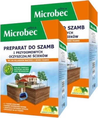 MICROBEC ULTRA PREPARAT DO SZAMBA BAKTERIE CYTRYNOWY 2x 1kg