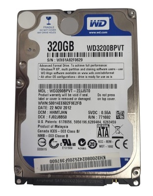 DYSK HDD WD SCORPIO BLUE WD3200BPVT 320GB 2,5'' SATA II