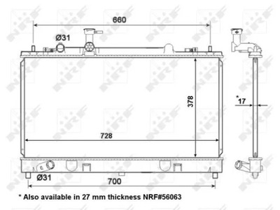 NRF 53412 CHLODNICA, SISTEMA DE REFRIGERACIÓN DEL MOTOR  