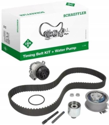 Schaeffler ina 530 0201 10 набор ремень распределительного вала + schaeffler ina 538 0054 10 насос воды, охлаждение двигателя фото №1