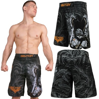 BELTOR KRÓTKIE SPODENKI MMA DO SPORTÓW WALKI NA SIŁOWNIE MMA HUSARIA r. XL