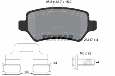 КОЛОДКИ ТОРМОЗНЫЕ OPEL ЗАД ASTRA/MERIVA/ZAFIRA 1,2-2,0 04- EPAD 2341781