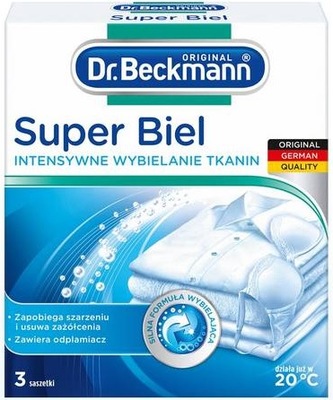 Wybielacz Dr Beckmann Super Biel 3szt x 40g