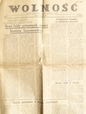 WOLNOŚĆ- GAZETA ARMII CZERWONEJ DLA LUDNO 1945/276