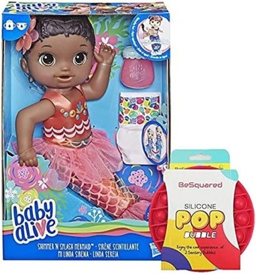 HASBRO LALKA SYRENKA Baby Alive Shimmer 'N Splash