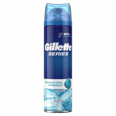 Gillette Series 3x Sensitive Cool żel do golenia pr