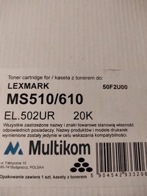 Toner Lexmark 50F2U00