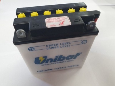 Akumulator UNIBAT CB9-B YB9-B 12N9-4B-1 9Ah 130A