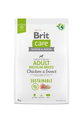 BRIT Care Dog Sustainable Adult Medium Breed Chicken & Insect - sucha k
