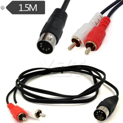 do 2 podwójne złącze męskie RCA kabel Audio do Nai