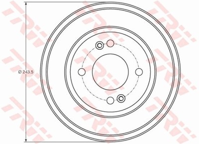 Trw db4401 барабан тормозной фото №1