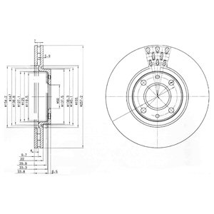 ГАЛЬМІВНІ ДИСКИ ГАЛЬМІВНІ DELPHI BG3574 + В ПОДАРУНОК