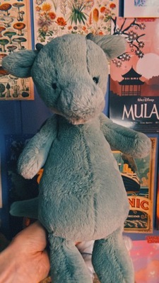 Smok Jellycat, Miętowo-Szary 31 cm :)