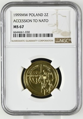 2 Złote Polska 1999 NGC MS 67 NATO