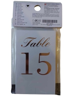 Numery stolika składane 15szt. winetki stołowe numer od 1-15
