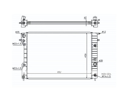 RADUADOR OPEL OMEGA B 94- 6302007  