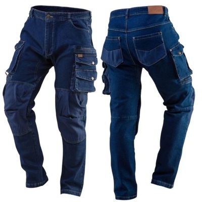 TROUSERS ROBOCZE DENIM BAWELNA/ELASTAN REINFORCED SIZE L NEO TOOLS 81-228  