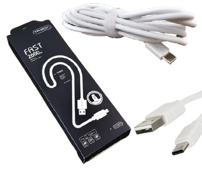 Kabel TREQA USB typ C - USB typ C 2 m biały