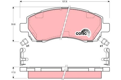 TRINKELĖS STABDŽIŲ - KOMPLEKTAS COTEC GDB3205 