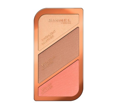 RIMMEL KATE PALETKA ROZŚWIETLACZ BRONZER RÓŻ 002